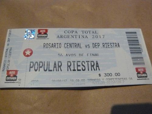 Rosario Central Vs Deportivo Riestra 3 Entradas Total 2017