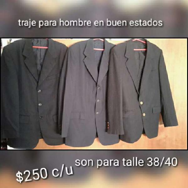 Traje precio por cada unidad