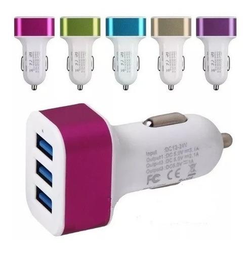 Adaptador X 3 Puertos Usb Para Auto