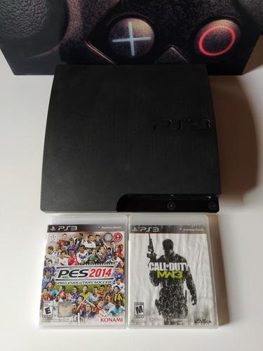 Playstation 3 Slim Original 160 Gb + 2 Juegos, Sin Joystick