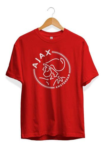 Remera Ajax Logo Fútbol Holandes Color Roja