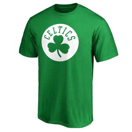 Remera Basket Nba Boston Celtics Logo Complet Blanco Verde