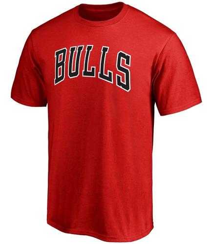 Remera Basket Nba Chicago Bulls Logo Bulls Roja