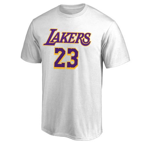 Remera Basket Nba Los Angeles Lakers Lebron Algodon Blanca