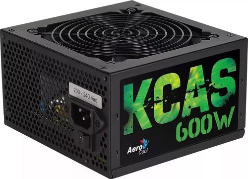 Fuente Aerocool Gamer 600w Kcas-600w 80+ Bronce Certificada