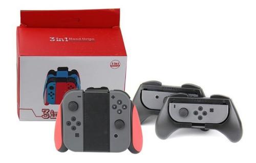 Kit X3 Joy Con Grip Para Nintendo Switch Accesorios Juegos
