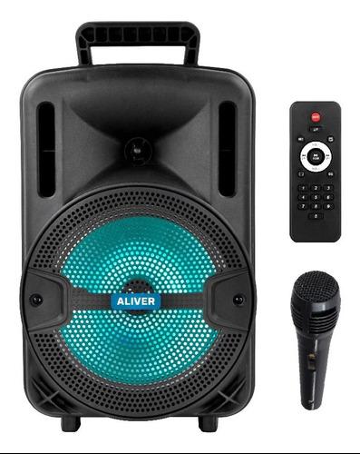 Parlante Portatil Bluetooth Karaoke Fm Usb+ Sd+ Mic+ Aux Led