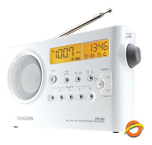 Radio Portatil Am Fm Digital Sangean Prd4 Alarma Reloj Luz