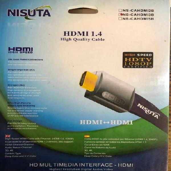 Cable Hdmi De Alta Velocidad (hdmi 1.4, 1080p) 3mts