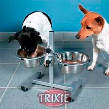 Comedero Elevado Perro Trixie Original 27cm Doble Regulable