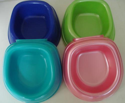 Plato Comedero / Bebedero Oval Simple Para Perros Y Gatos