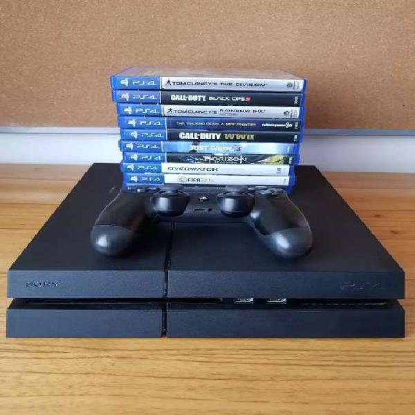 Ps4 500gb + 1 joystick + 7 juegos (igual A nueva)