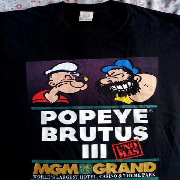Remera MGM Grand hecha en EEUU brutus popeye sin uso Large