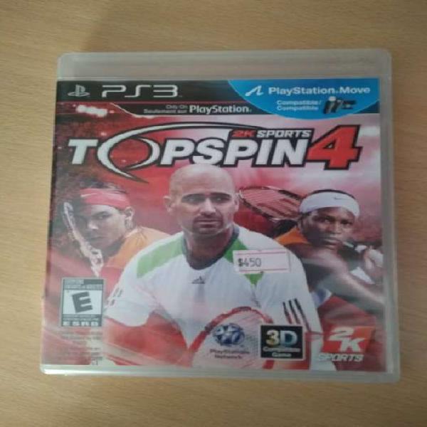 Videojuego Top Spin 4 PS3 usado