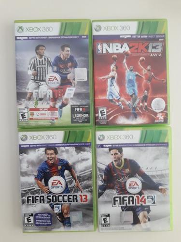 4 Juegos Xbox 360 Originales Fifa 13/14 Y 16 + Nba2k13!
