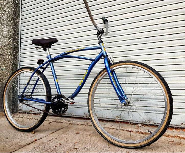 Bicicleta Playera Urbana Rod 26 Azul Buen Estado Contrapedal