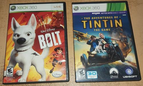 Bolt, Las Aventuras De Tintin - Lote De Juegos Para Xbox360