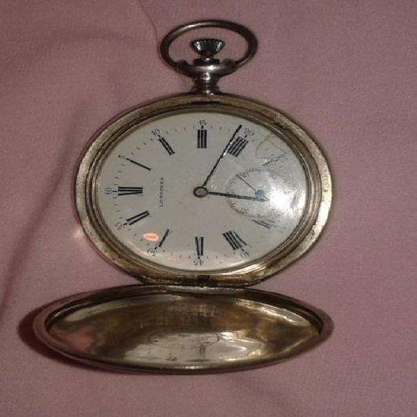Reloj de bolsillo, marca LONGINES “GRAND PRIX”, Plata