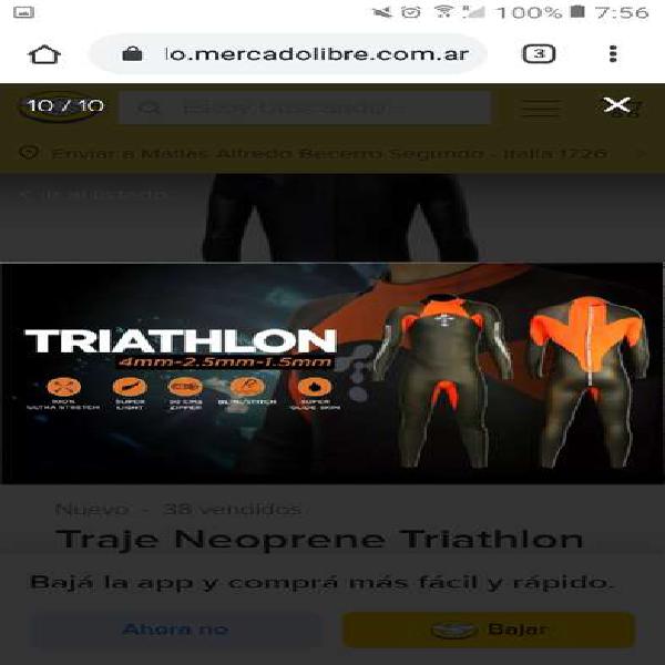 Traje Neoprene Triathlon Thermoskin 4/2.5/1.5 Goma Triatlon