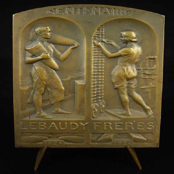 1924 Medalla francesa Dirigible Lebaudy Freres Centenario /