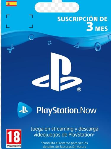 3 Meses Playstation Now Ps4