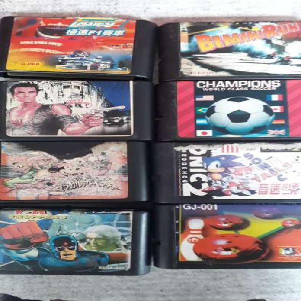 8 cartucos de sega varios usados c/u