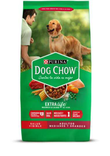 Dog Chow Adulto Razas Medianas y Grandes 21Kg.