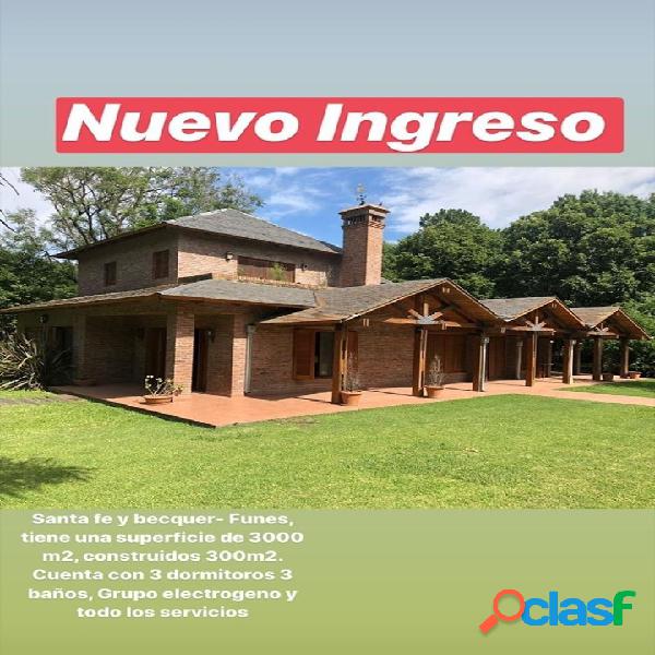 NUEVO IMGRESO 1 CASA EN FUNES SOBRE TERRENO DE 3100 M2 | 3