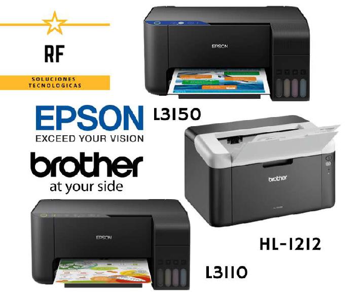 Tenemos Impresoras con Sistema continuo Epson y laser