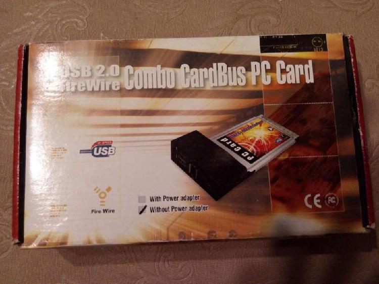 Adaptador USB 2.0 FireWire Combo CardBus PC CArd