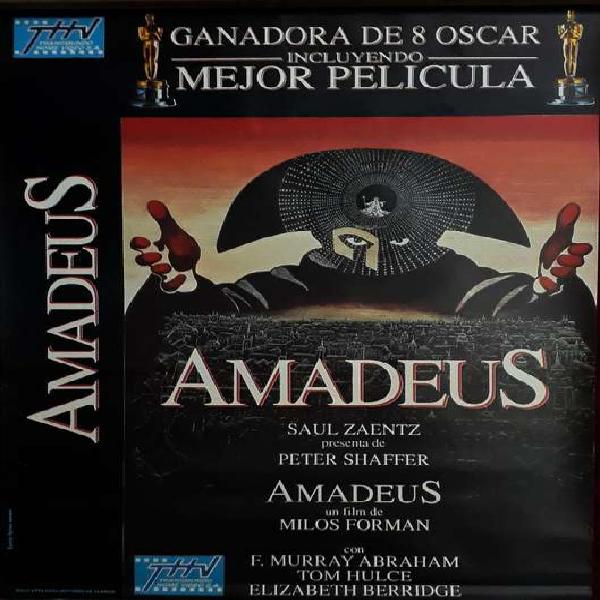 Afiche Original Amadeus 1984 Thv Estado Impecable