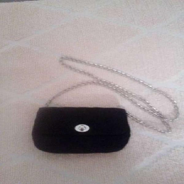 CARTERA GAMUZA NEGRA MUY FINA