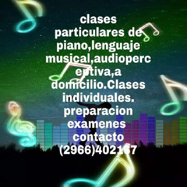 Clases particulares de piano,lenguaje musical y