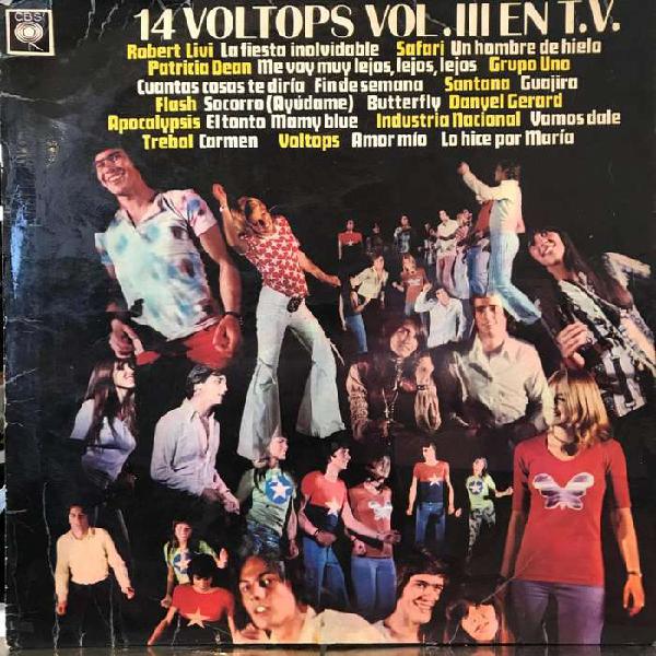 LP de intérpretes varios 14 Voltops volumen 3 en TV año