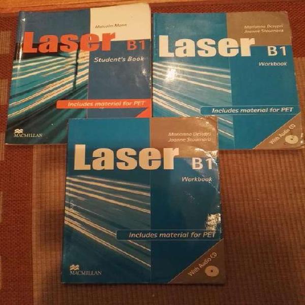 Libro Laser B1 Student's Book y dos Workbook