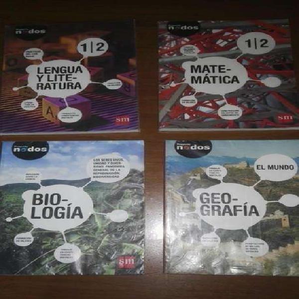 Libros Proyecto Nodos Matemática, Geografía, Biología y