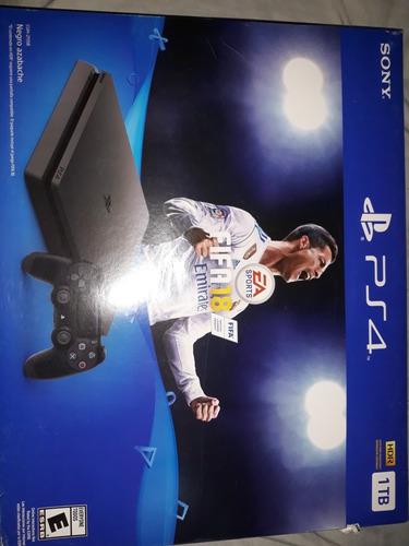 Ps4 Slim 1tb + Fifa 18+joystick + Otros Juegos (poco Uso)