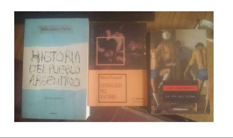 3 Libros Milcíades Peña, Sebreli, Foucault