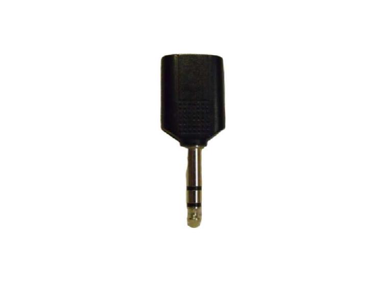 Adaptador Plug Macho Stereo 6,5 mm. A 2 Jack Hembra 3,5 mm.