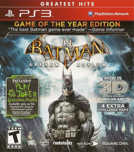 Batman Arkham Asylum Goty Ps3 Juego Fisico Sellado Cd