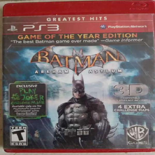 Juego Físico Original BATMAN ARKHAM ASYLUM Ps3 Play 3