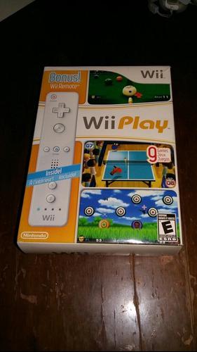 Juego Wii Play Original Con Control Original Y Funda Usado