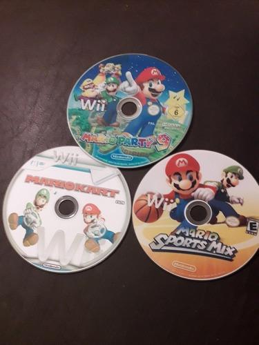 Juegos De Wii Mario Kart, Mario Sports Mix, Mario Party 9