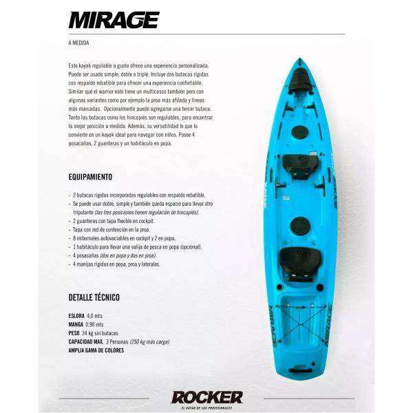 Kayak 2/3 personas Rocker Mirage