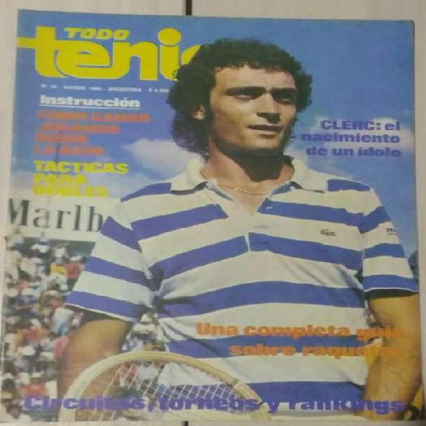 Revista Todo Tenis Año I I I Num.30 Marzo 1980 J.L.Clerc