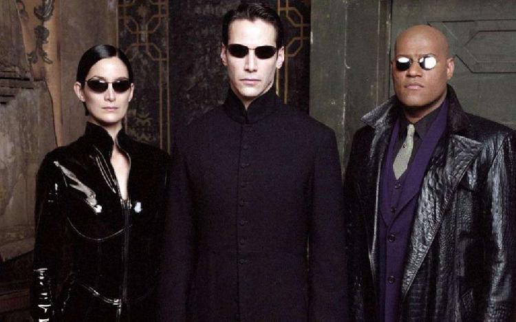 Traje Neo pelicula Matrix sotana tapado sobretodo negro