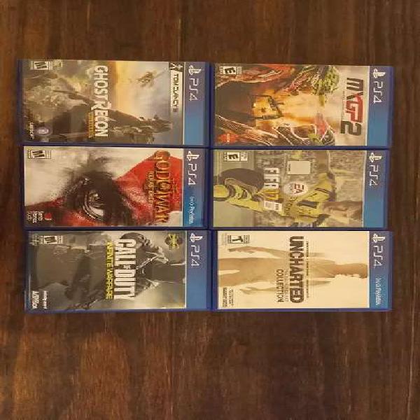 Vendo lote de 6 juegos PS4