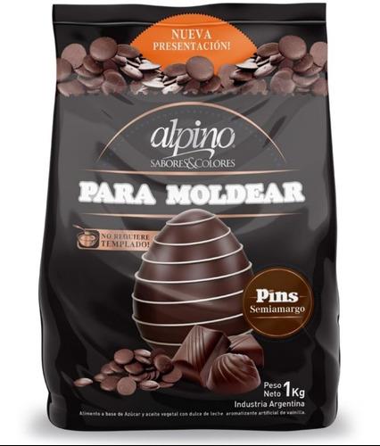 Chocolate Alpino Lodiser Pins 1kg Con Leche Semiamargo Envio