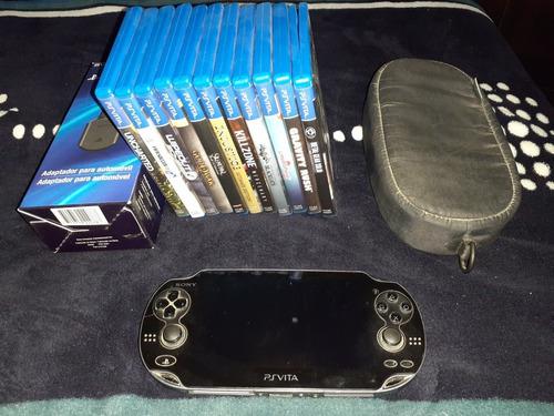 Consola Psvita + Funda + Adaptador Auto + 11 Juegos