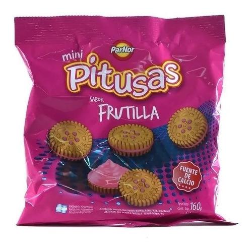 Galletitas Pitusas Rellenas Frutilla 160grs Galletas Dulces